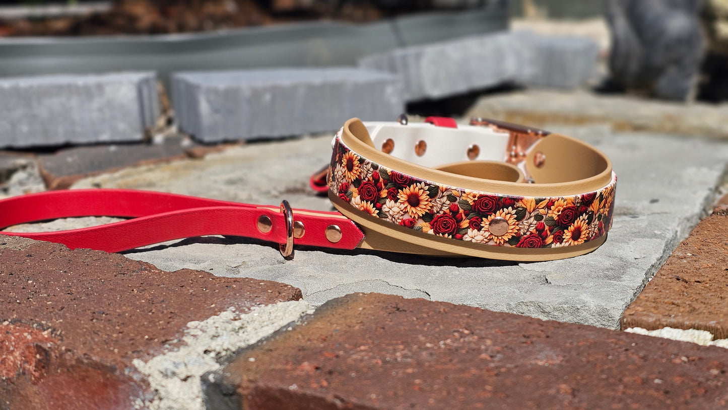 Double Layer Rose and Sunflower Set with 6ft Leash 17.5in - 21in