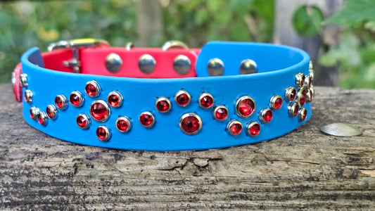 Blue and Red "Brighid" Reduced 15-18in